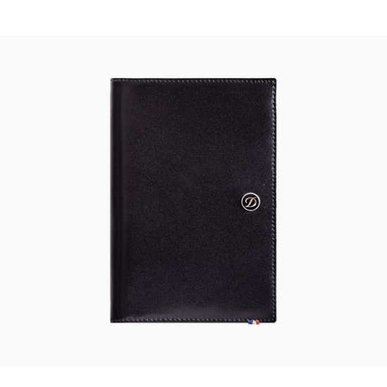 S.T. Dupont Line D Black Leather Passport Cover