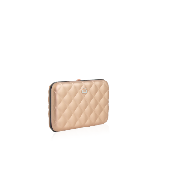 Ogon Rose Gold Quilted Aluminium Wallet