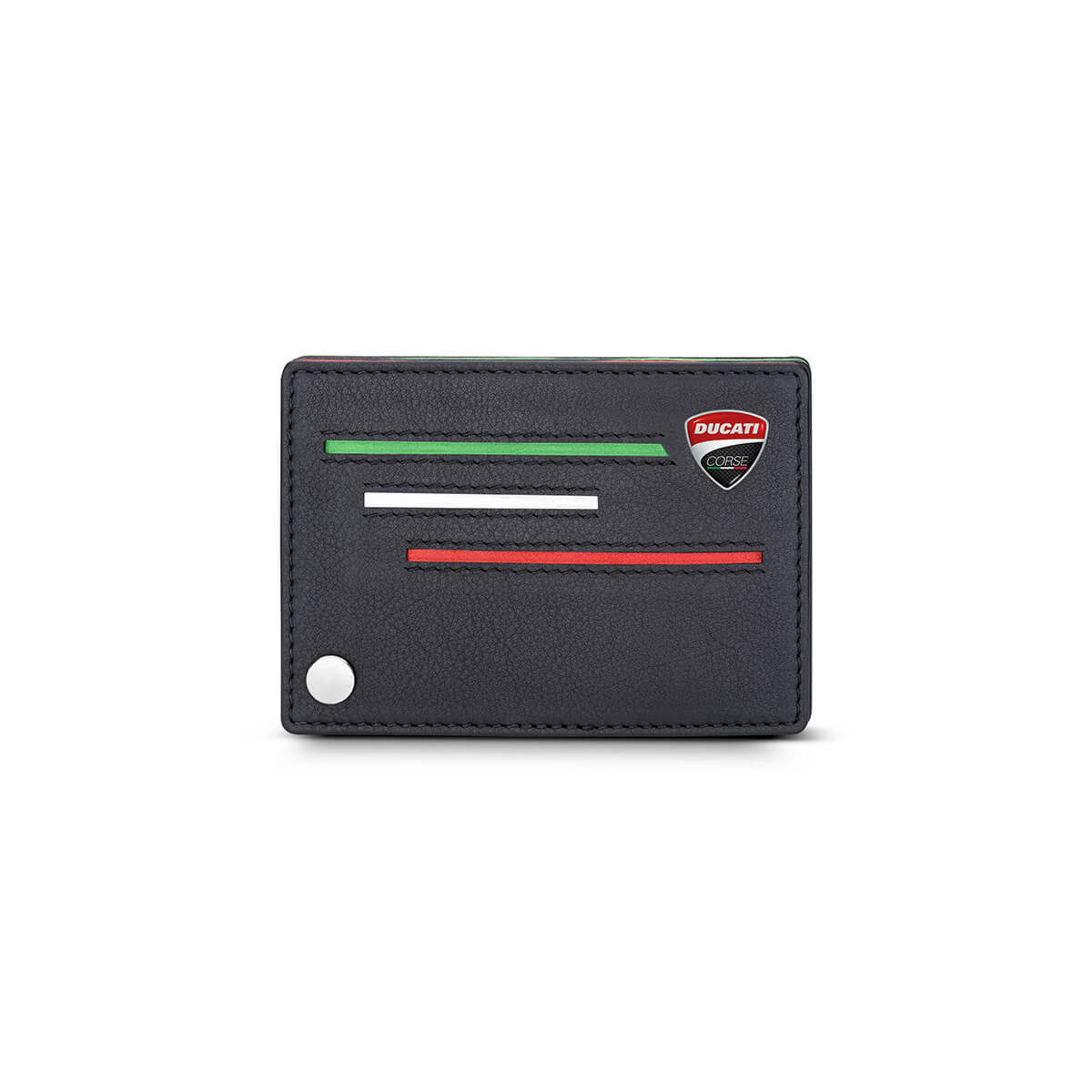 Ducati Scudetto Leather Credit Card Case Black DTLGD2200201