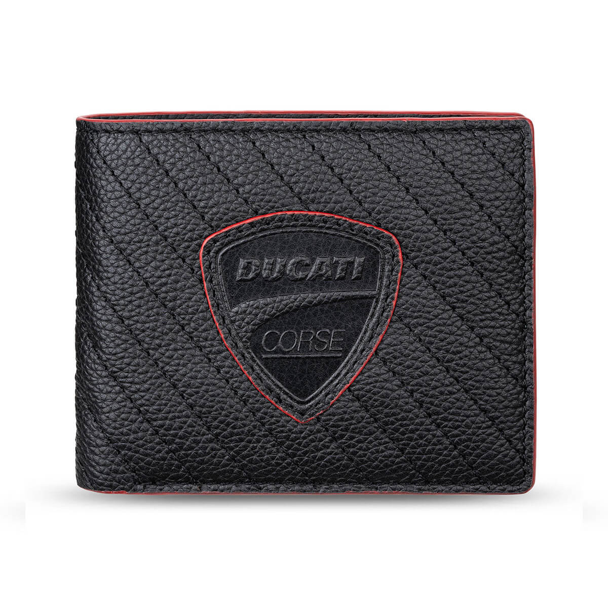 Ducati Riparo Leather Wallet with Coin Pocket Black DTLGW2201201