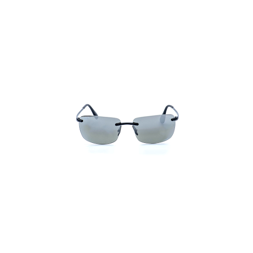 Ray-Ban RB4255 601/5J 60 Medium Polarized Rectangle Sunglasses, Black / Gray Mirrored Silver