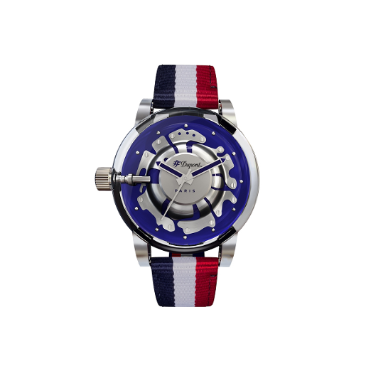 St Dupont Blue And Tricolor Watch