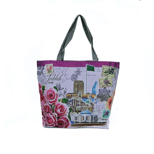 I love jeddah  flower bag
