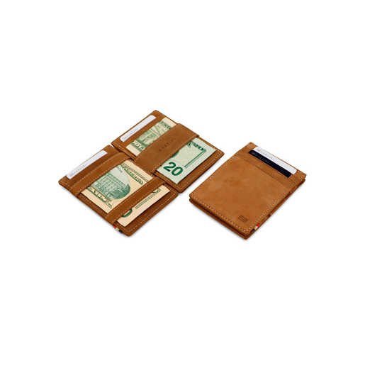 غارزيني - محفظة إيسينزيال مع نافذة البطاقة الشخصية - بني جملي معتق