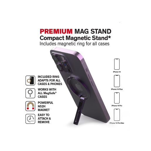 Baykron Compact Magnetic Stand for mobile D-Purple