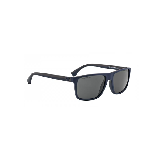 Emporio Armani EA4033 5230/87 Rectangle Sunglasses, Blue Brown / Gray