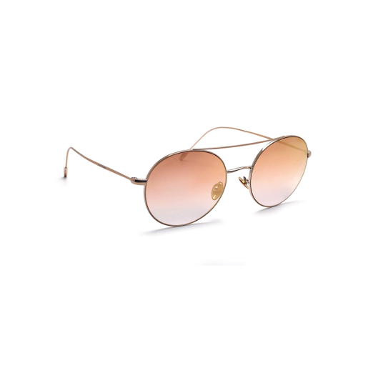 Giorgio Armani AR6050 Aviator Sunglasses Bronze/Gradient Pink Mirror Pink