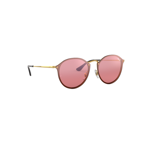 Ray-Ban RB3574N Round Classic Sunglasses Gold/Pink