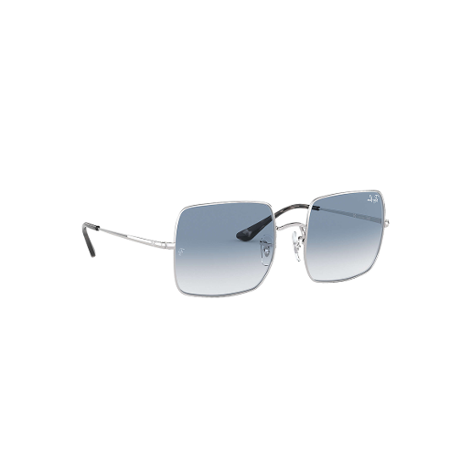 Ray-Ban RB1971 914831 54-19 Square Classic Sunglasses Polished Silver/Light Blue
 
