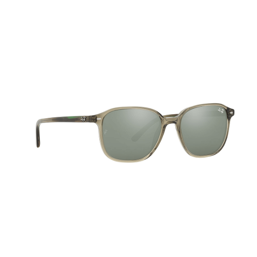 Ray Ban Rb6635 Square Crystal Standard Grey Mirror 53 Acetate Sunglasses