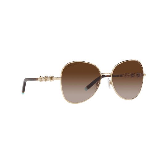 Tiffany Tf6021 Pilot Polyamide Standard Brown Gradient 57 Metal Sunglasses