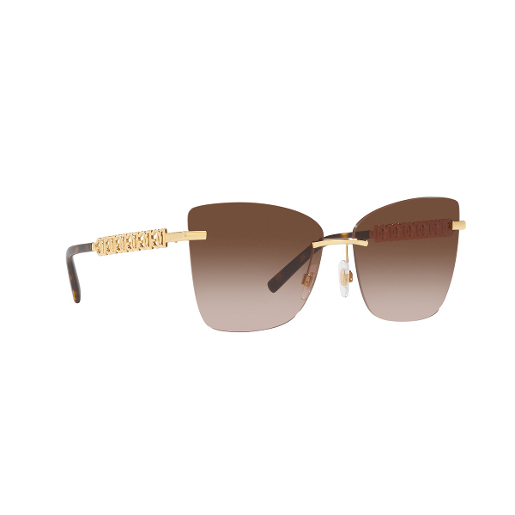 Dolce & Gabbana Dg2 Butterfly Polyamide Standard Gradient Brown 59 Metal Sunglasses