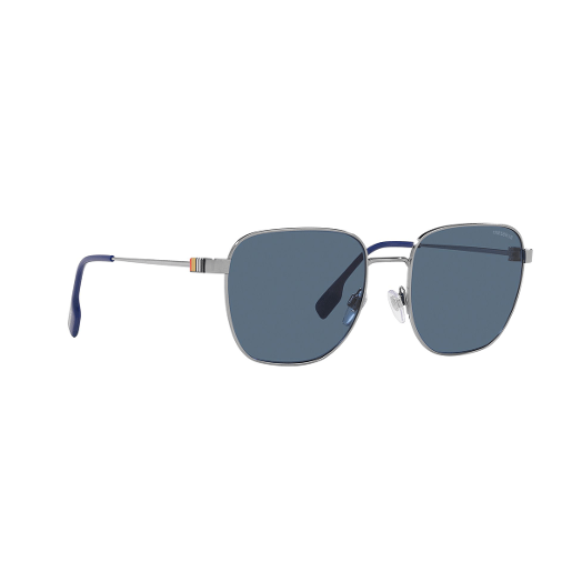 Burberry Be1003 Square Polyamide Standard Dark Blue 55 Metal Sunglasses