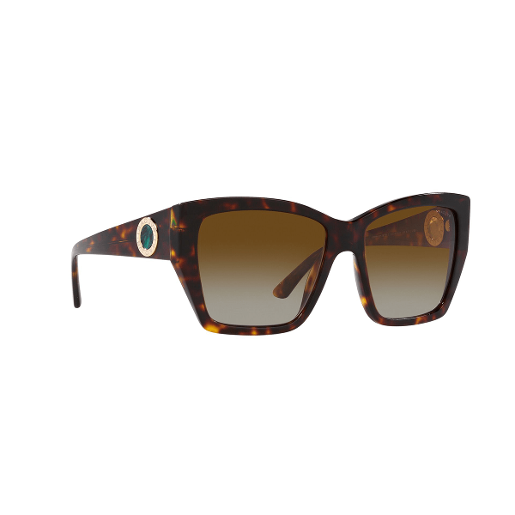 Bvlgari Bv504 Square Cr39 Polarized Polar Brown Gradient 57 Acetate Sunglasses