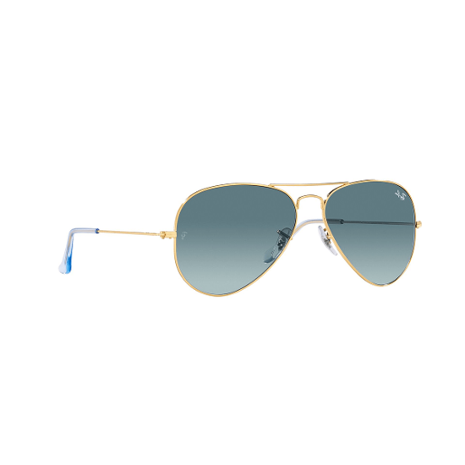 Ray Ban Rb1 Pilot Crystal Standard Blue Gradient Grey 62 Metal Sunglasses