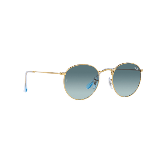 Ray Ban Rb1 Round Crystal Standard Blue Gradient Grey 53 Metal Sunglasses