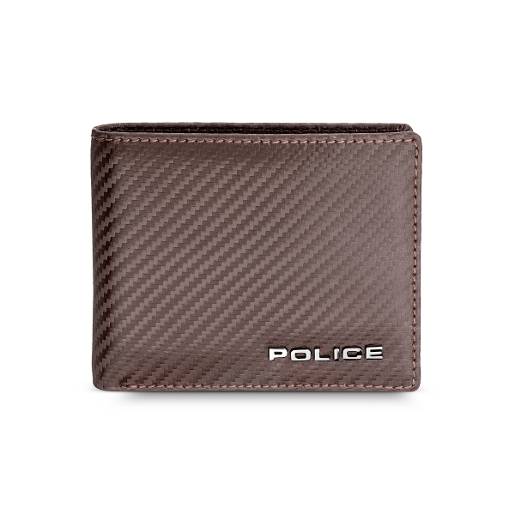 Police Taut Carbon Fibre Wallet Brown PELGW2100109