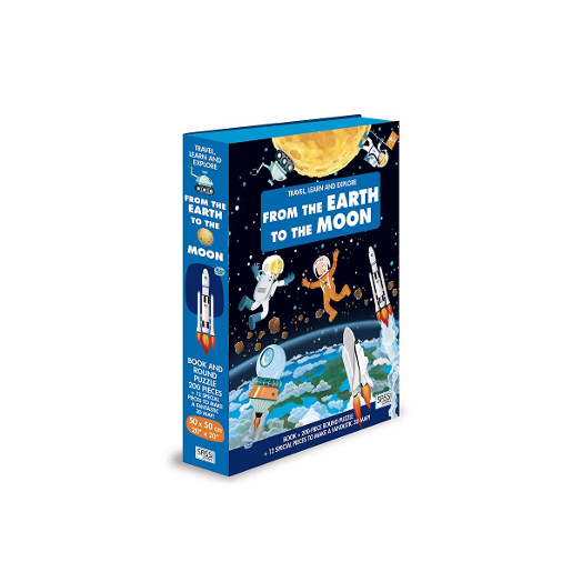 SASSI - TRAVEL, LEARN AND EXPLORE BOOK & PUZZLE - FROM THE EARTH TO THE MOON