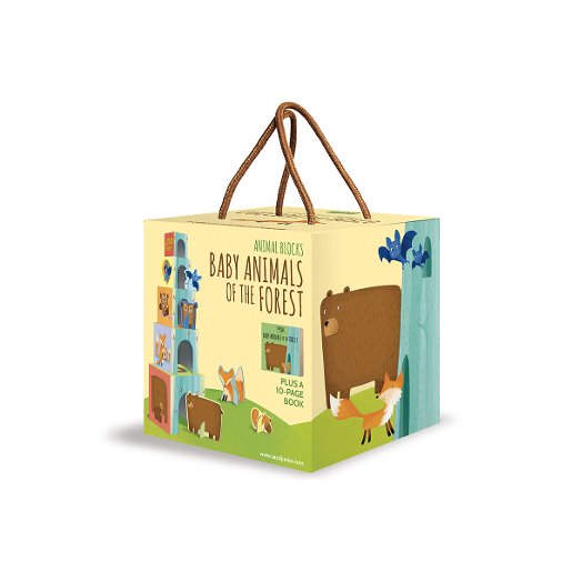 SASSI - ANIMAL BLOCKS AND BOOK  - BABY ANIMALS OF THE FOREST