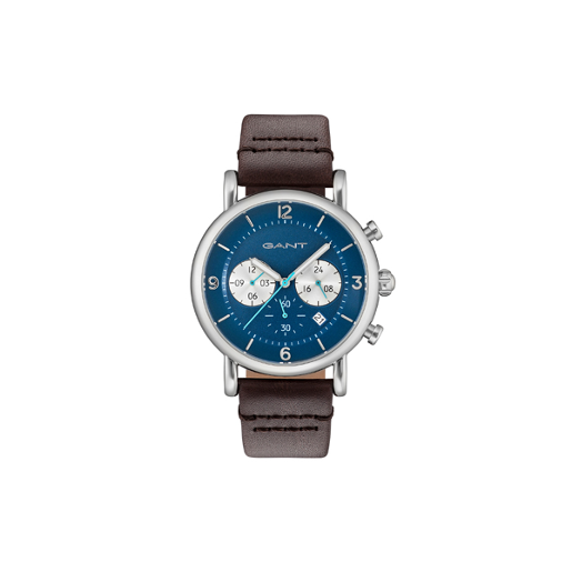 Gant Blue Dial And Dark Brown Leather Watch